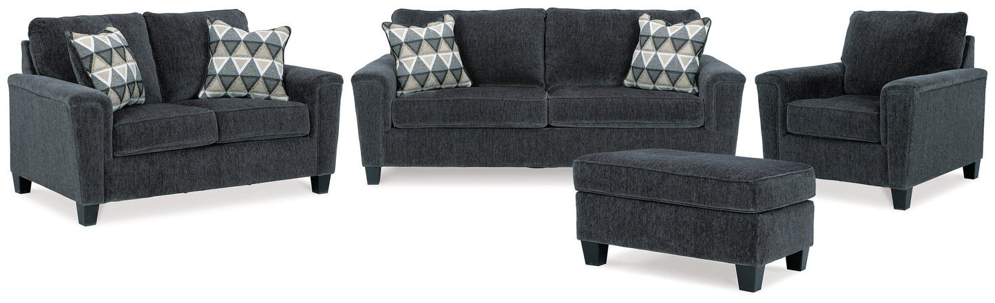 Abinger Smoke Sofa, Loveseat, Chair and Ottoman