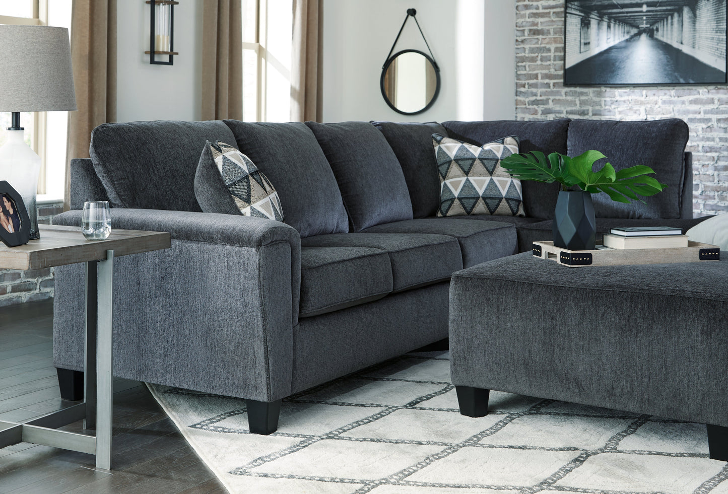 Abinger Smoke 2pc Sectional with Chaise