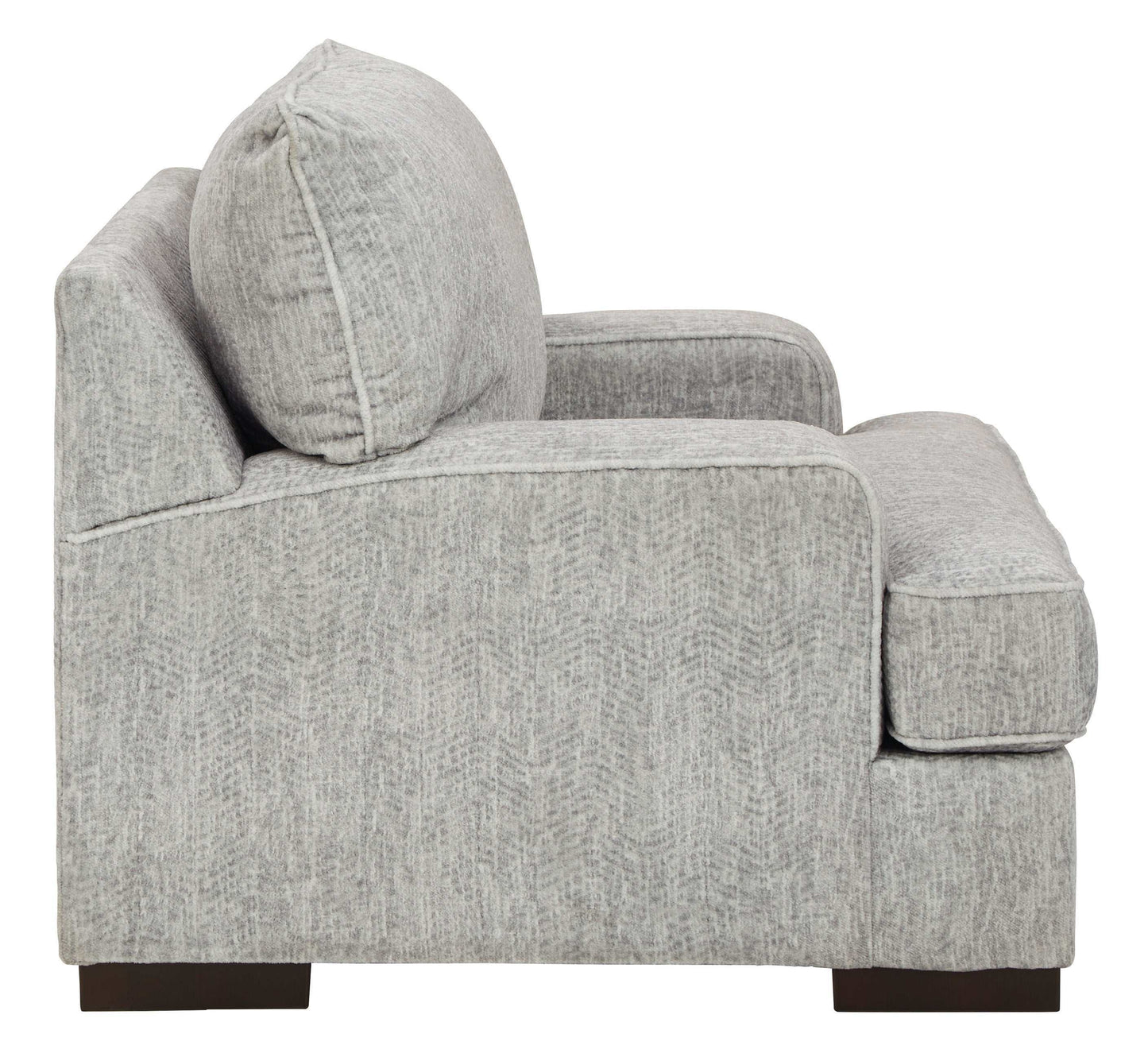 Mercado Pewter Oversized Chair & Ottoman / 2pc Set