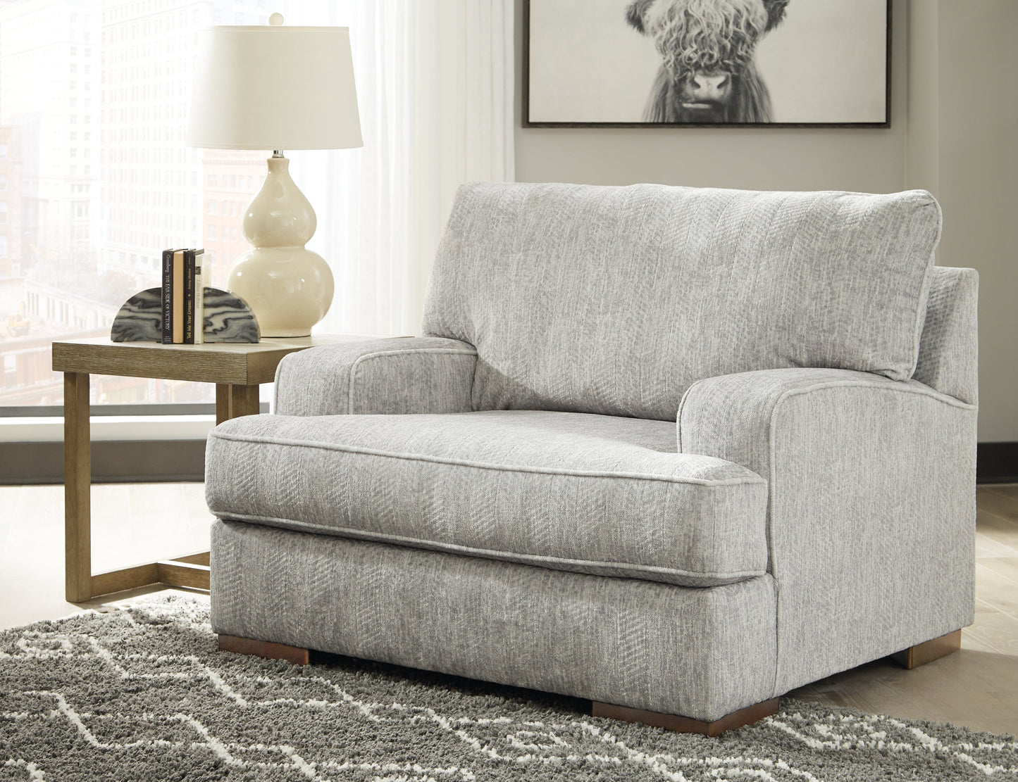 Mercado Pewter Sofa, Loveseat, Chair and Ottoman