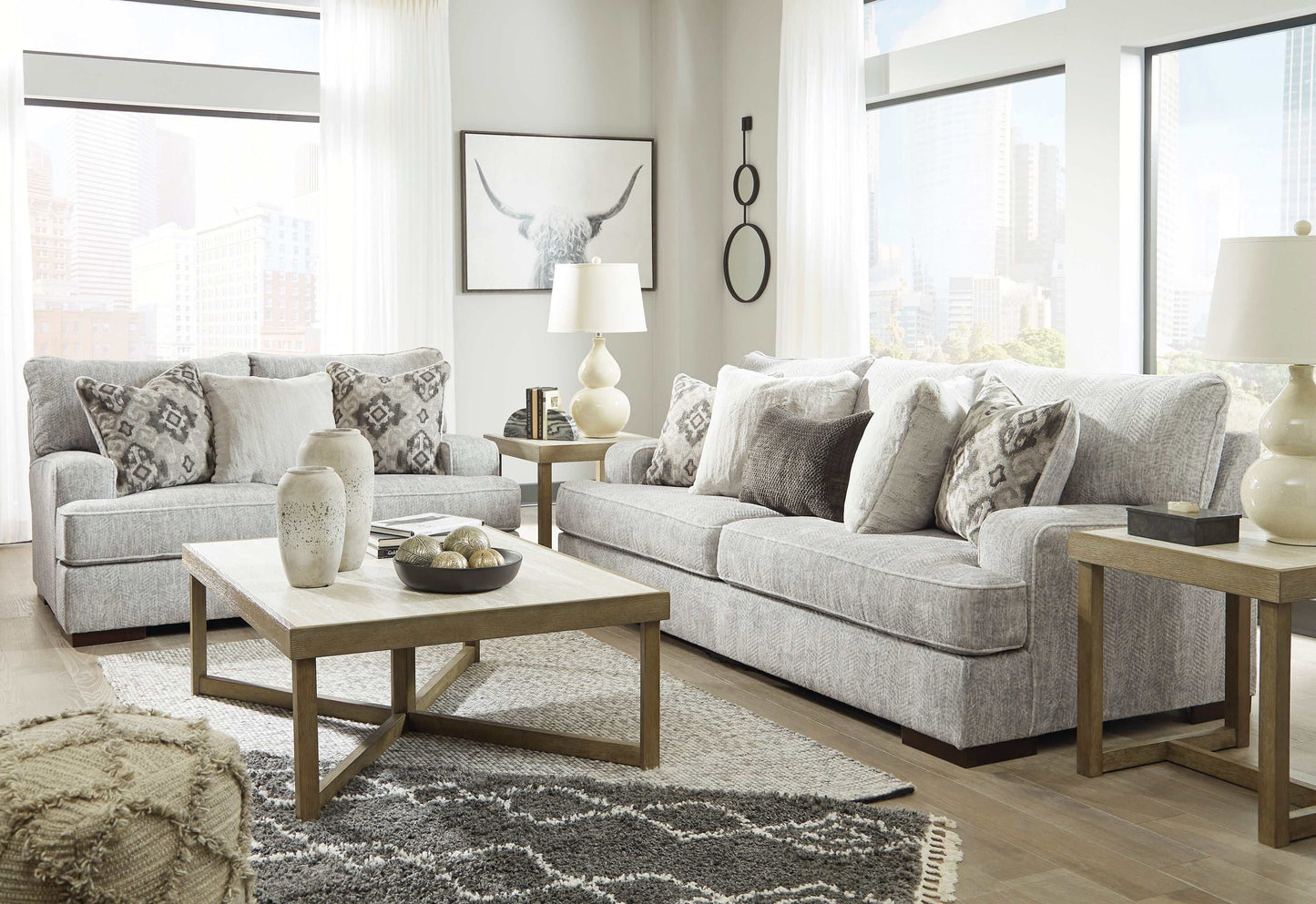 Mercado Pewter Sofa & Loveseat / 2pc Set