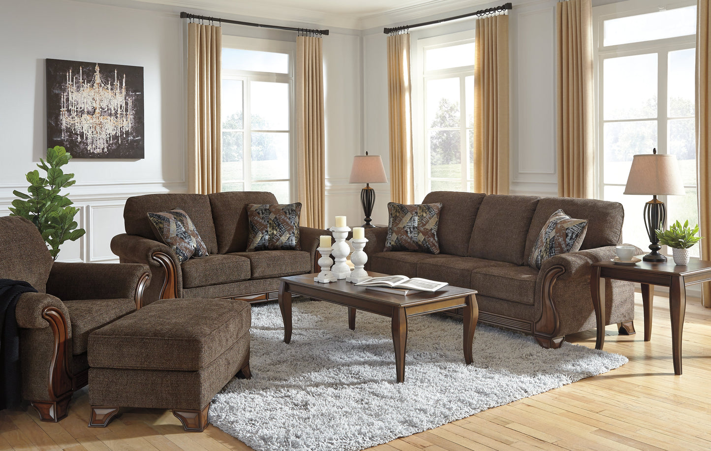 Miltonwood Teak Sofa, Loveseat, Chair and Ottoman