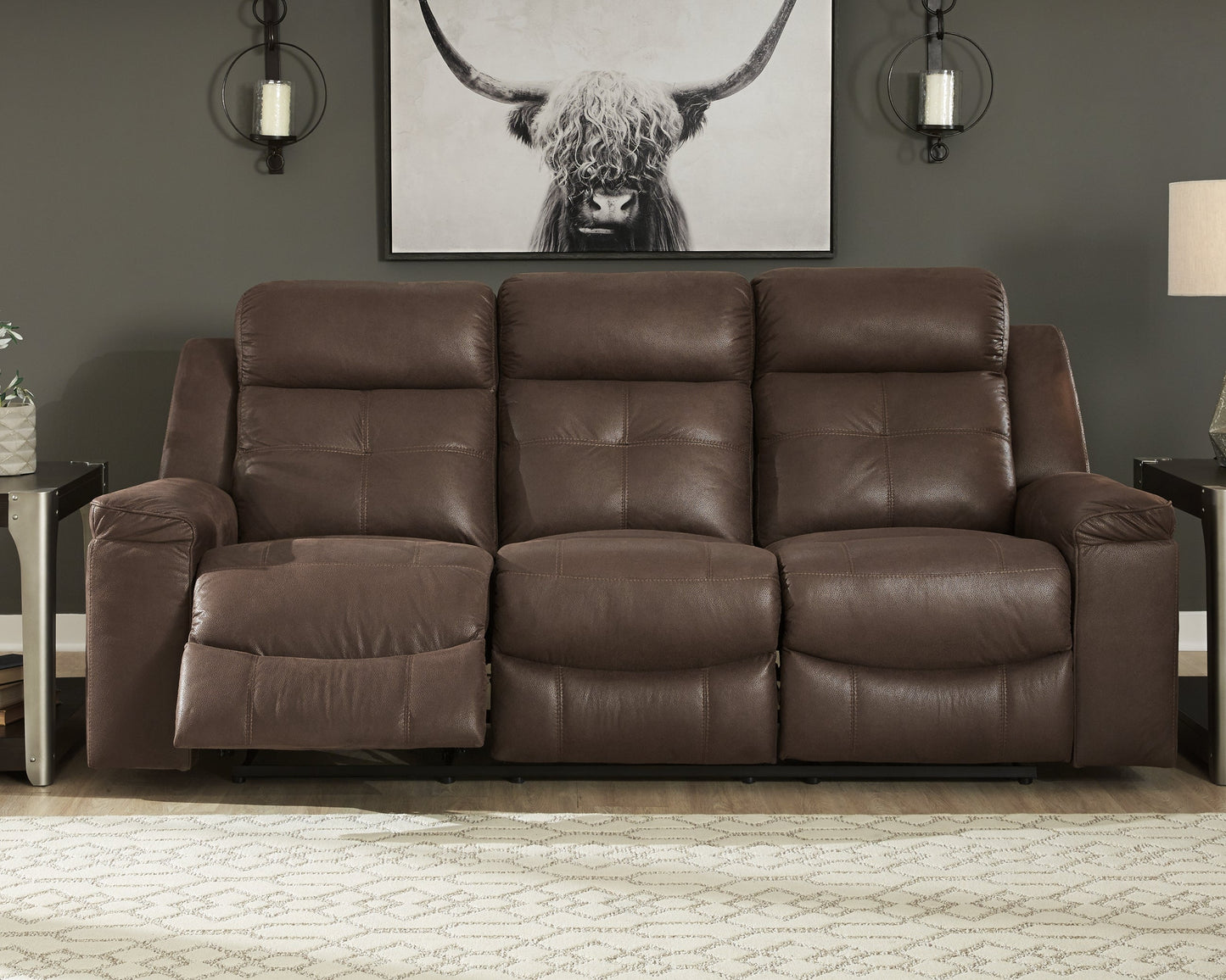 Jesolo Coffee Reclining Sofa and Loveseat