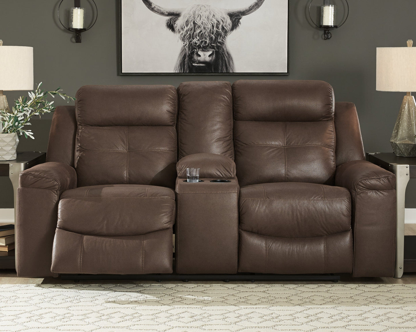 Jesolo Coffee Reclining Sofa and Loveseat