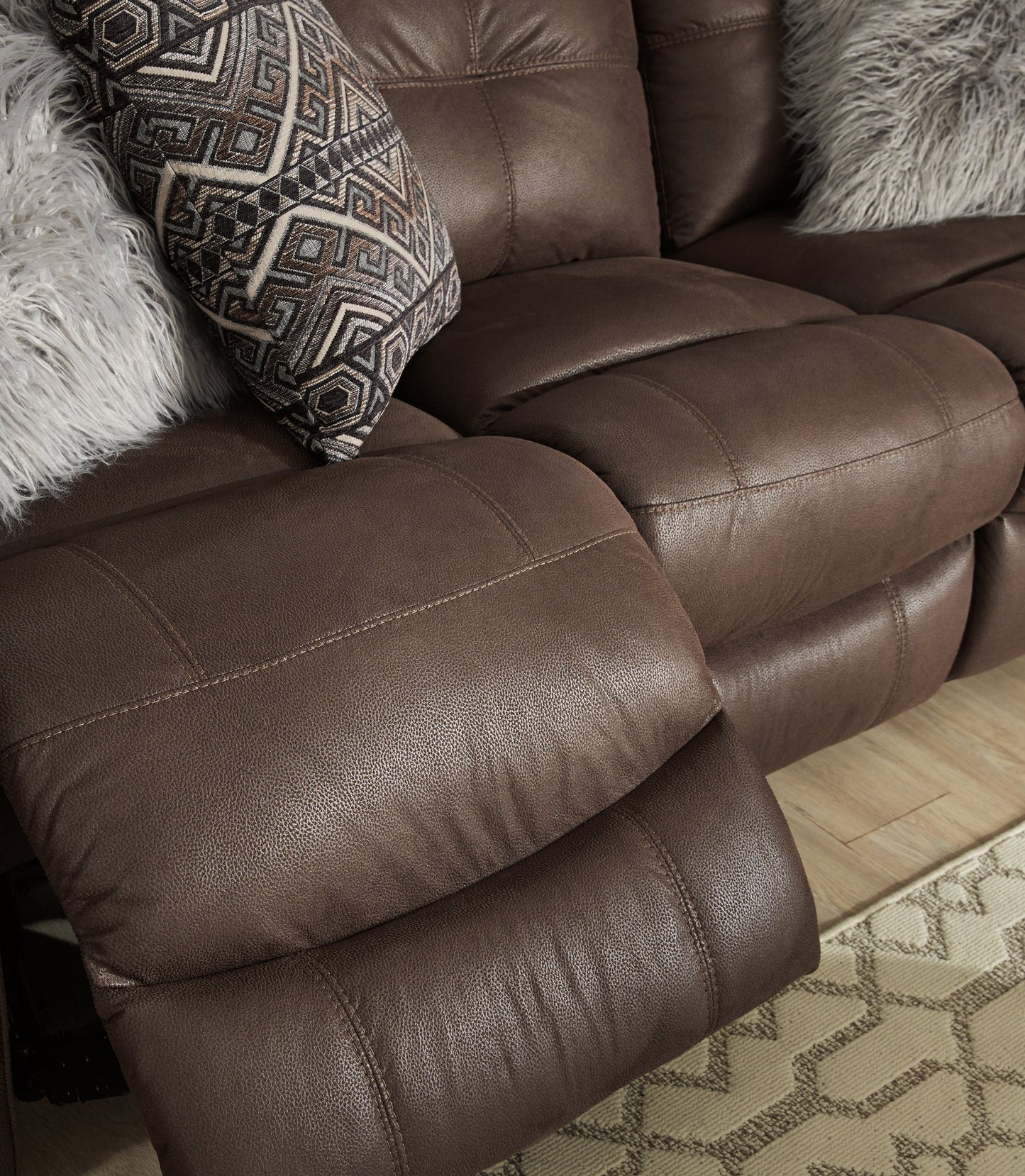 Jesolo Coffee Reclining Sofa and Loveseat with Recliner