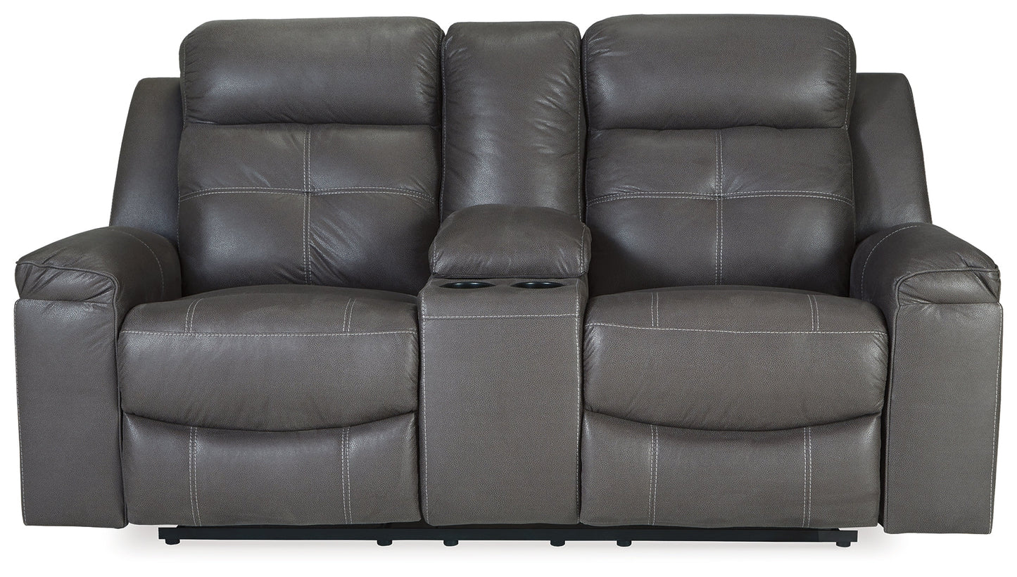 Jesolo Dark Gray Reclining Sofa, Loveseat and Recliner