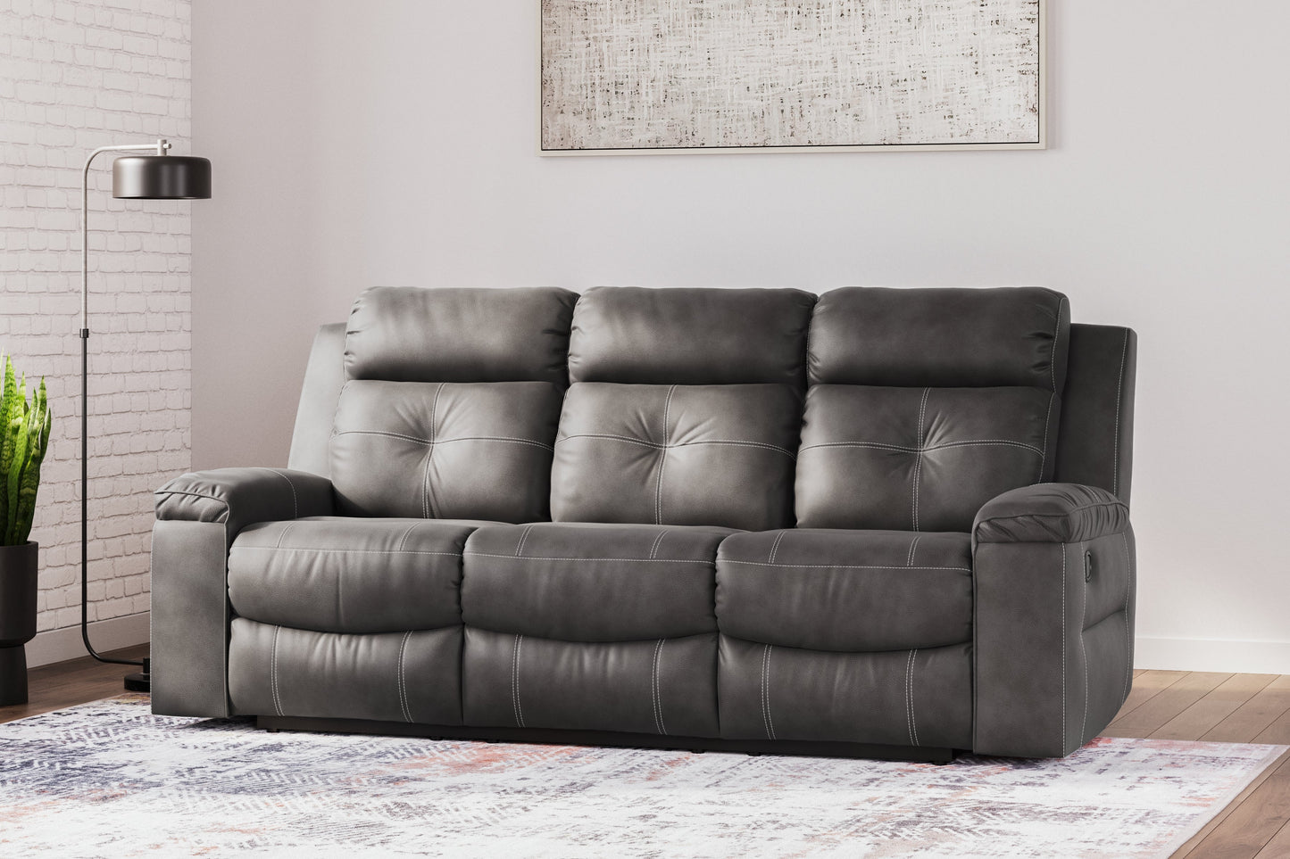 Jesolo Dark Gray Reclining Sofa and Recliner