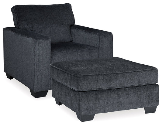 Altari Gray Chair and Ottoman