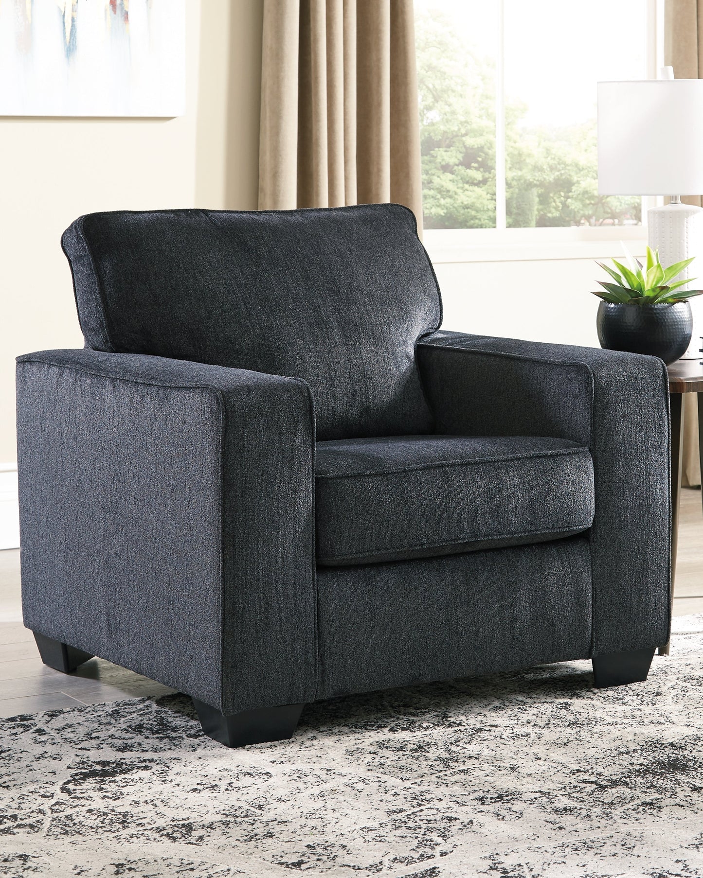 Altari Gray Chair and Ottoman