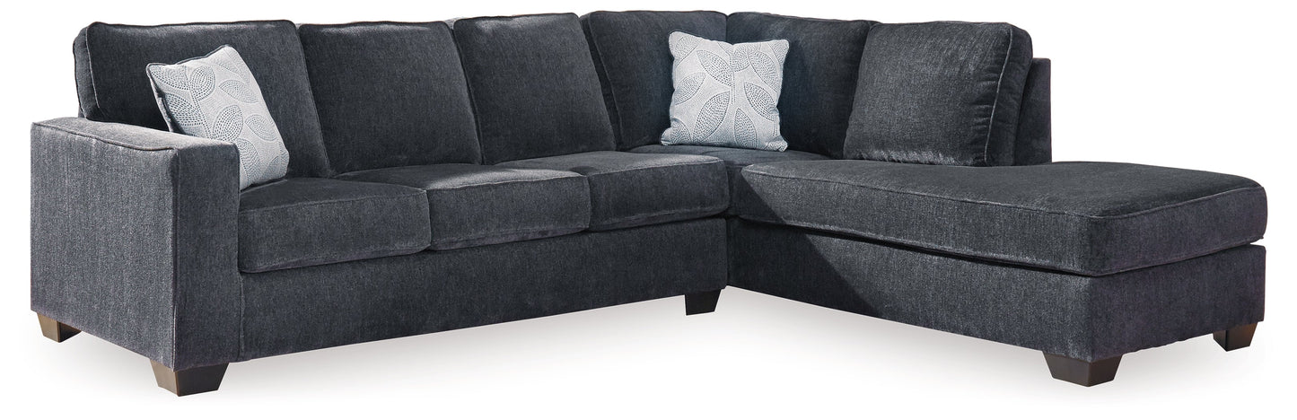 Altari Gray 2-Piece Sectional and Ottoman