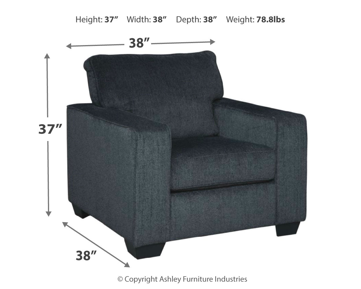 Altari Gray Chair and Ottoman