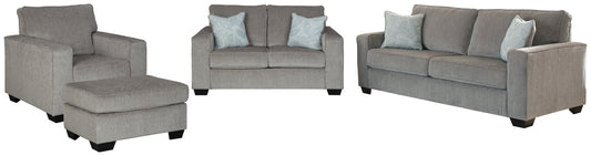 Altari Alloy Sofa, Loveseat, Chair and Ottoman