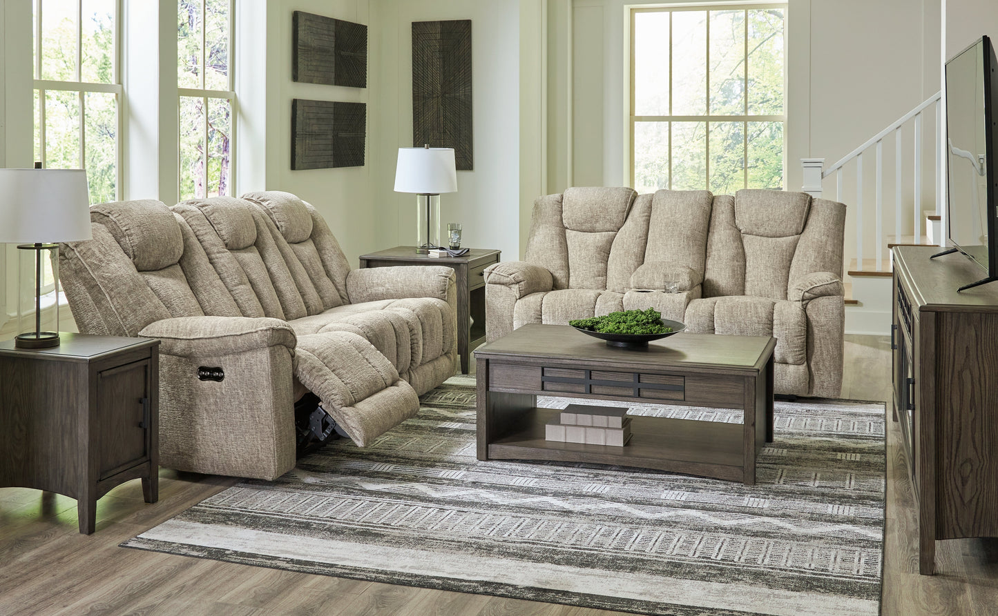 Hindmarsh Stone Power Reclining Sofa and Loveseat