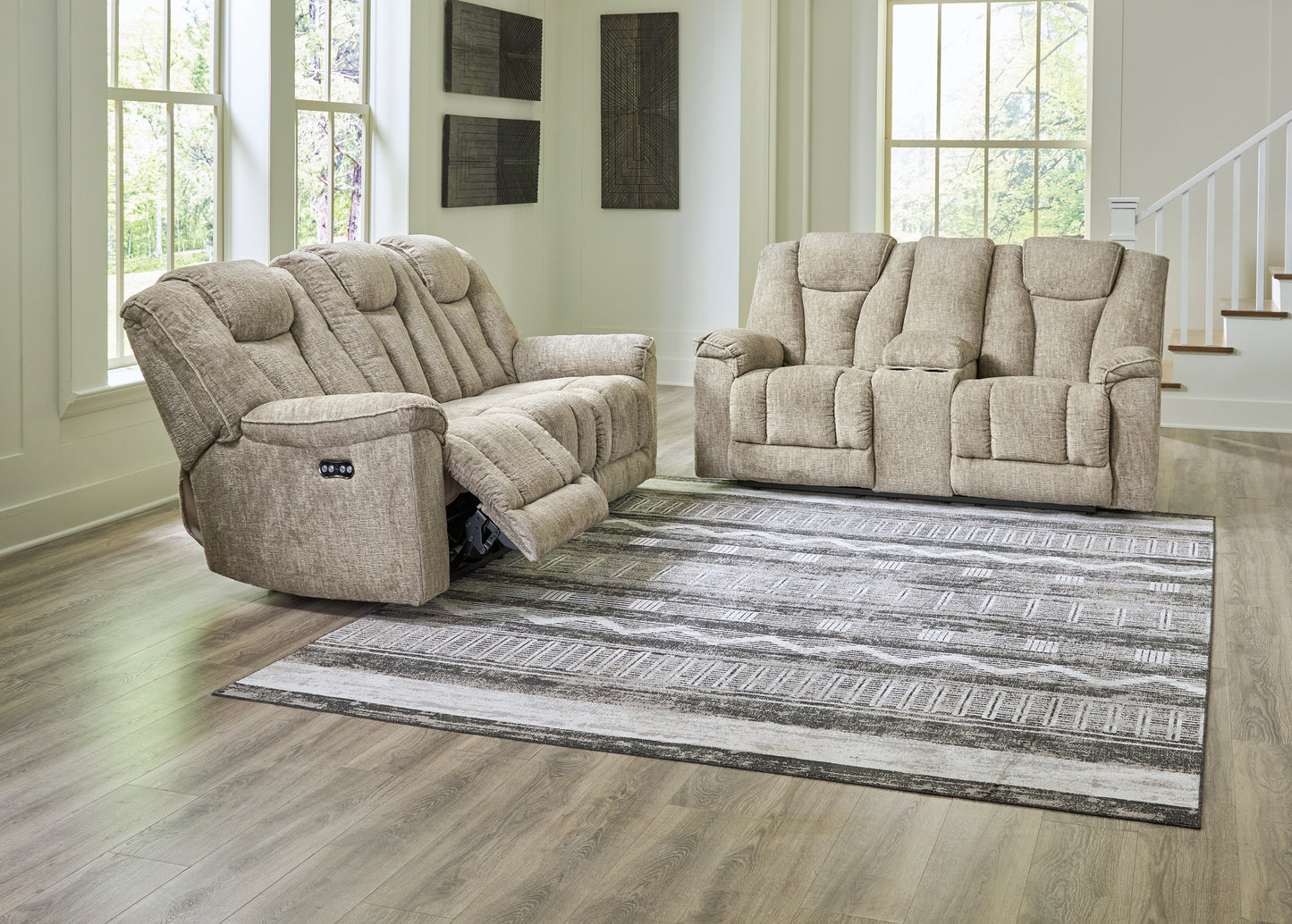 Hindmarsh Stone Power Reclining Sofa and Loveseat