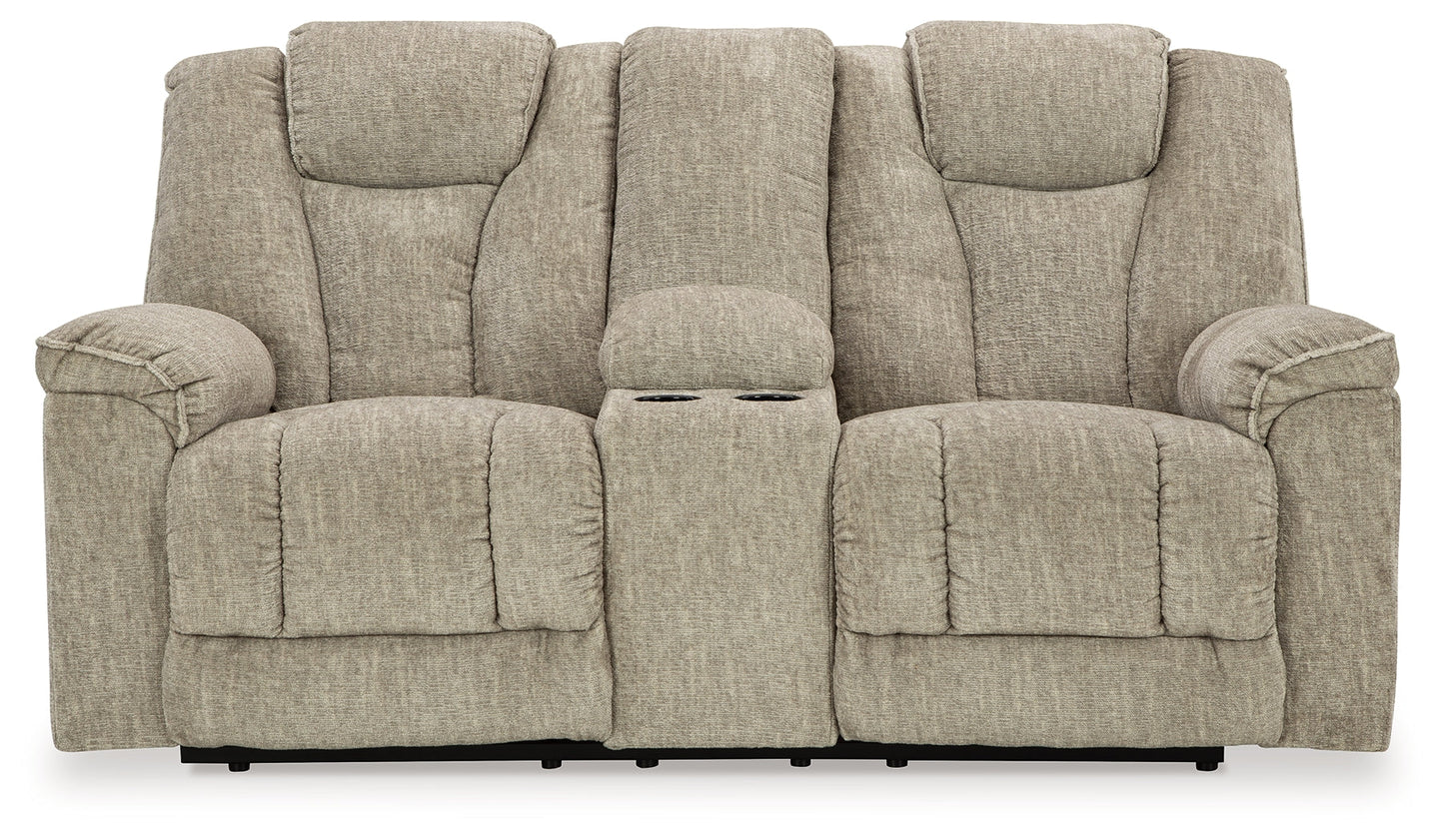 Hindmarsh Stone Power Reclining Loveseat with Console