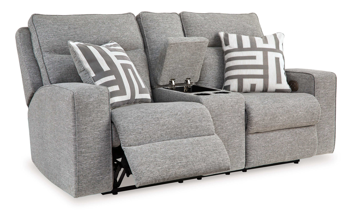 Biscoe Pewter Power Reclining Living Room Set / 2pc