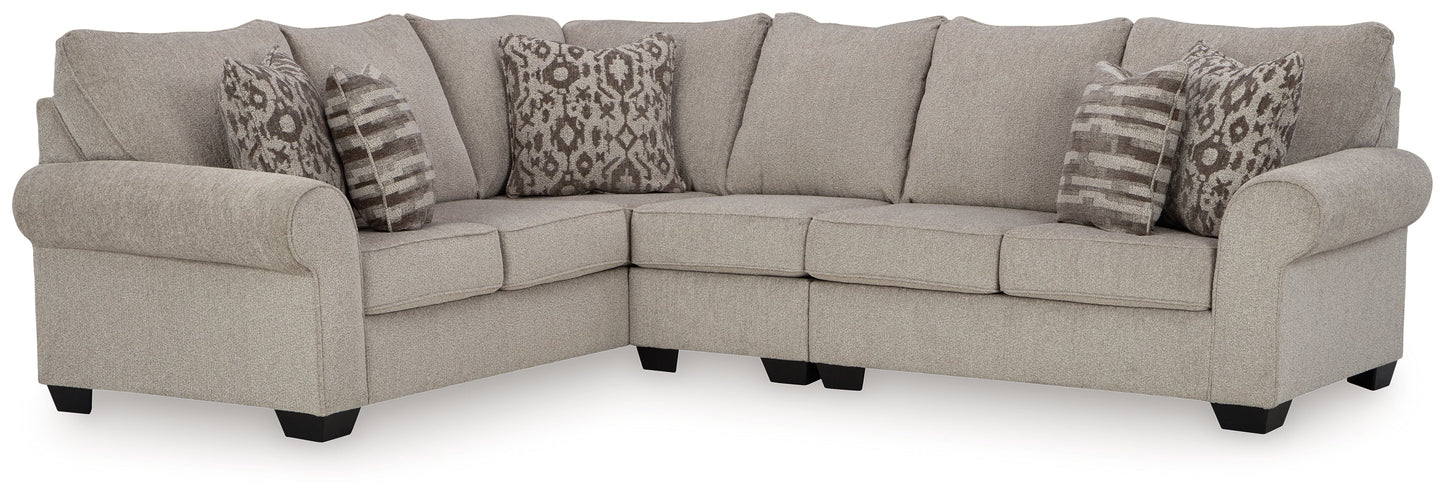 Claireah Umber 3-Piece Sectional