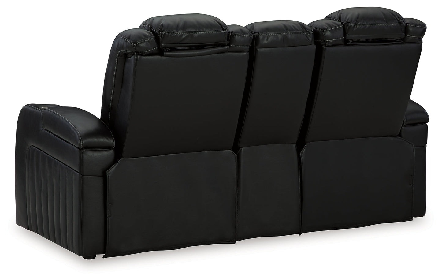 Caveman Den Midnight Power Reclining Loveseat with Console