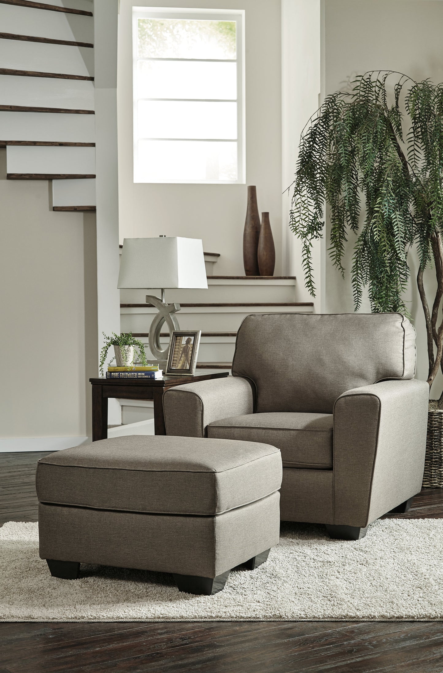 Calicho Cashmere Chair and Ottoman