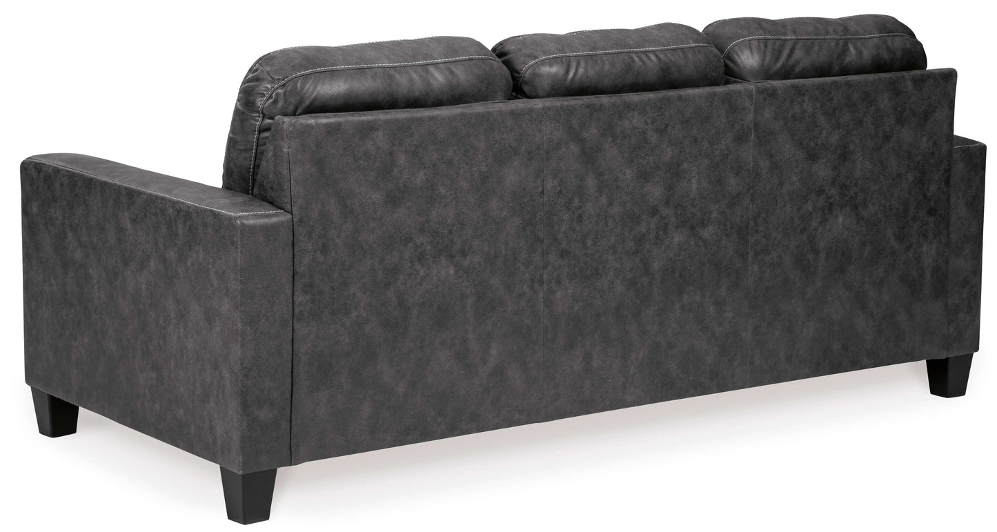 Venaldi Gunmetal Queen Sofa  Sleeper /w Chaise