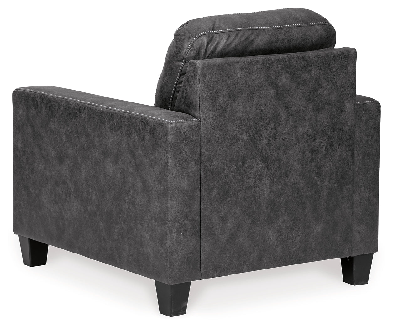 Venaldi Gunmetal Chair and Ottoman