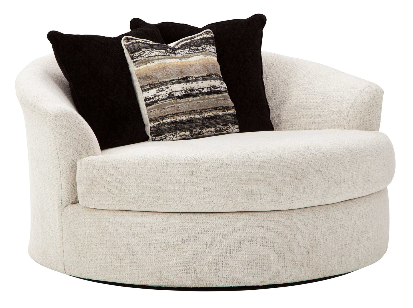 Cambri Snow Oversized Swivel Chair