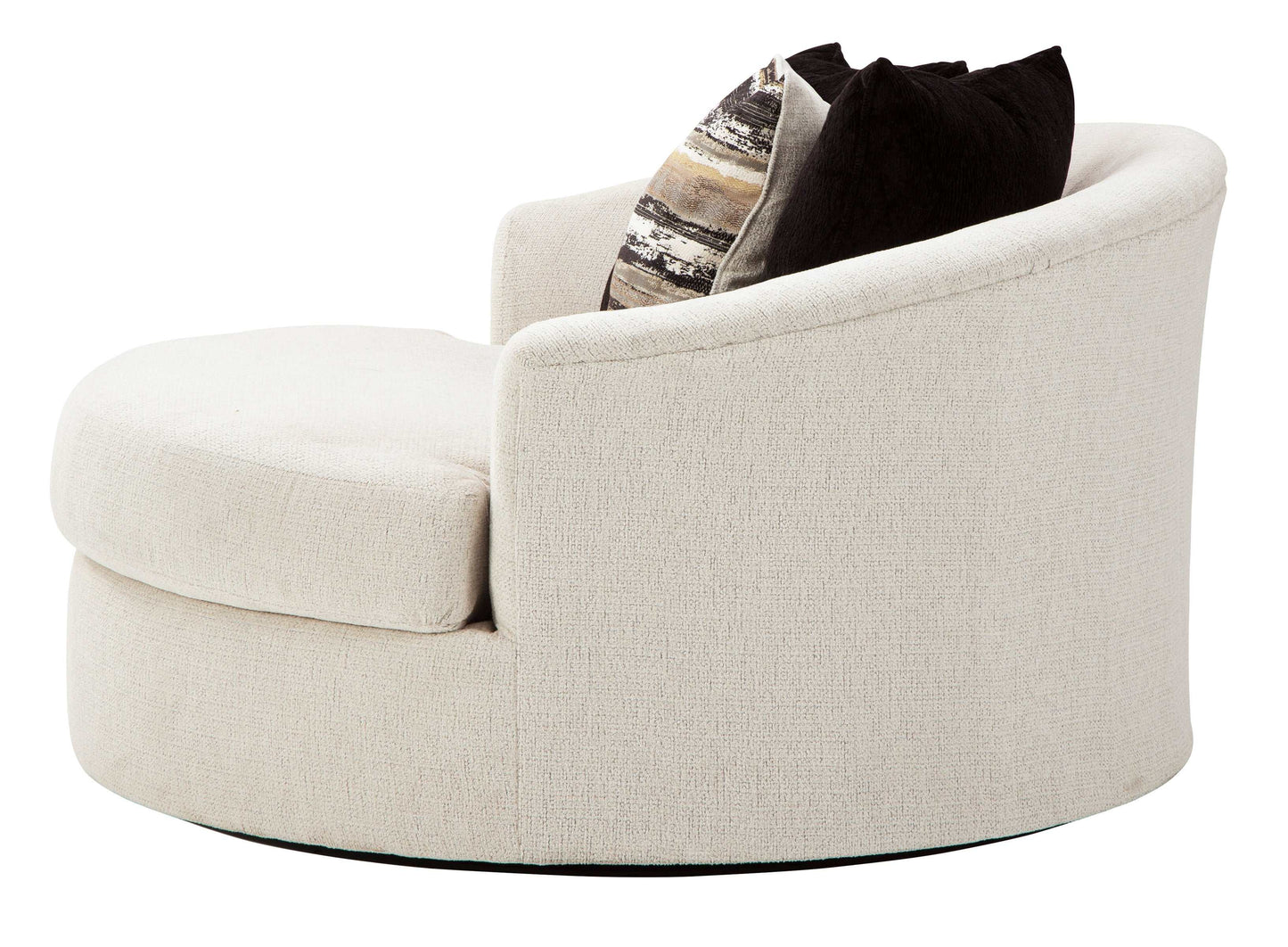 Cambri Snow Oversized Swivel Chair