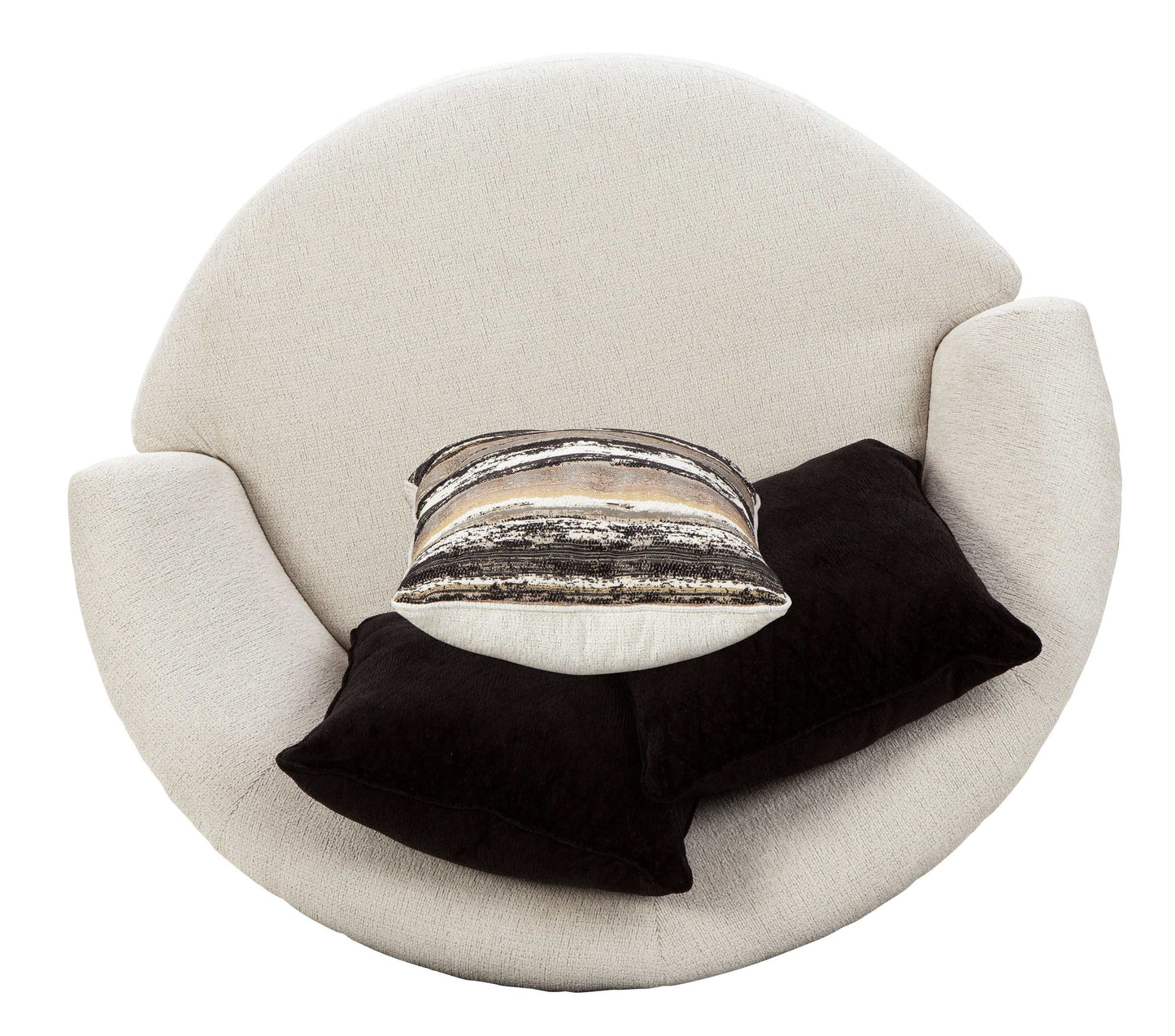 Cambri Snow Oversized Swivel Chair