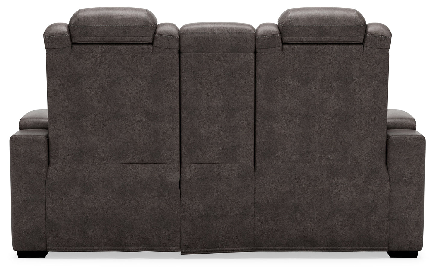 HyllMont Gray Power Reclining Loveseat and Power Recliner