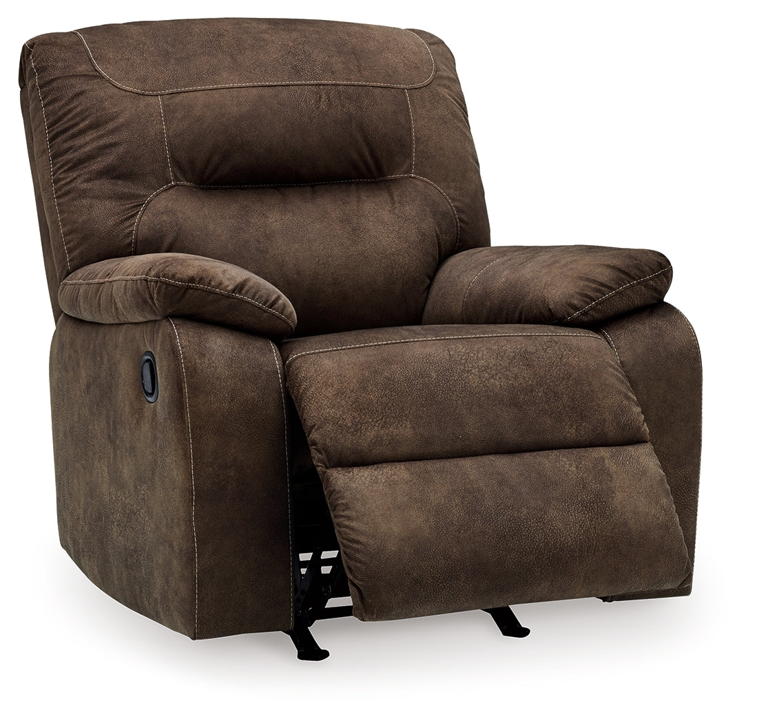 Bolzano Coffee Reclining Sofa and Loveseat with Recliner