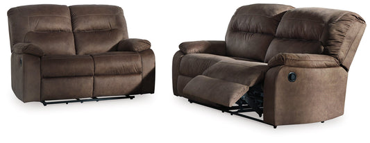 Bolzano Coffee Reclining Sofa and Loveseat