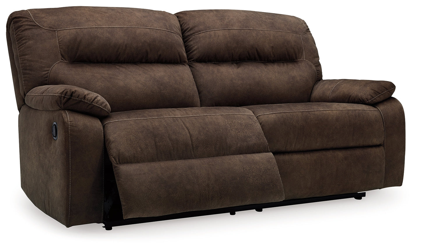 Bolzano Coffee Reclining Sofa and Loveseat with Recliner