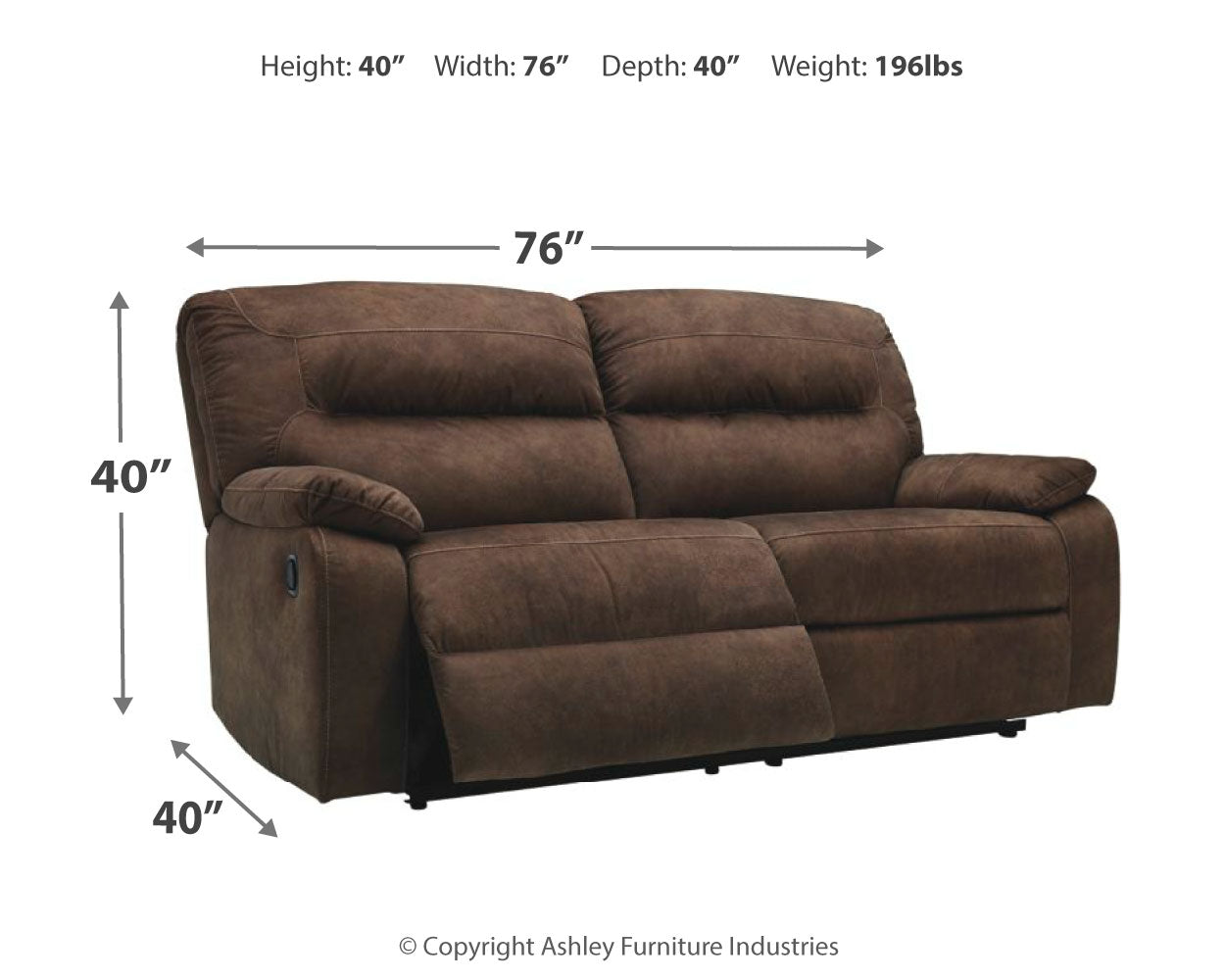 Bolzano Coffee Reclining Sofa and Loveseat