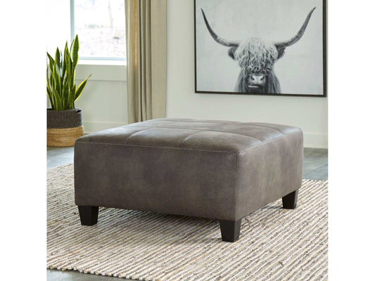 Navi Smoke Oversized Accent Ottoman