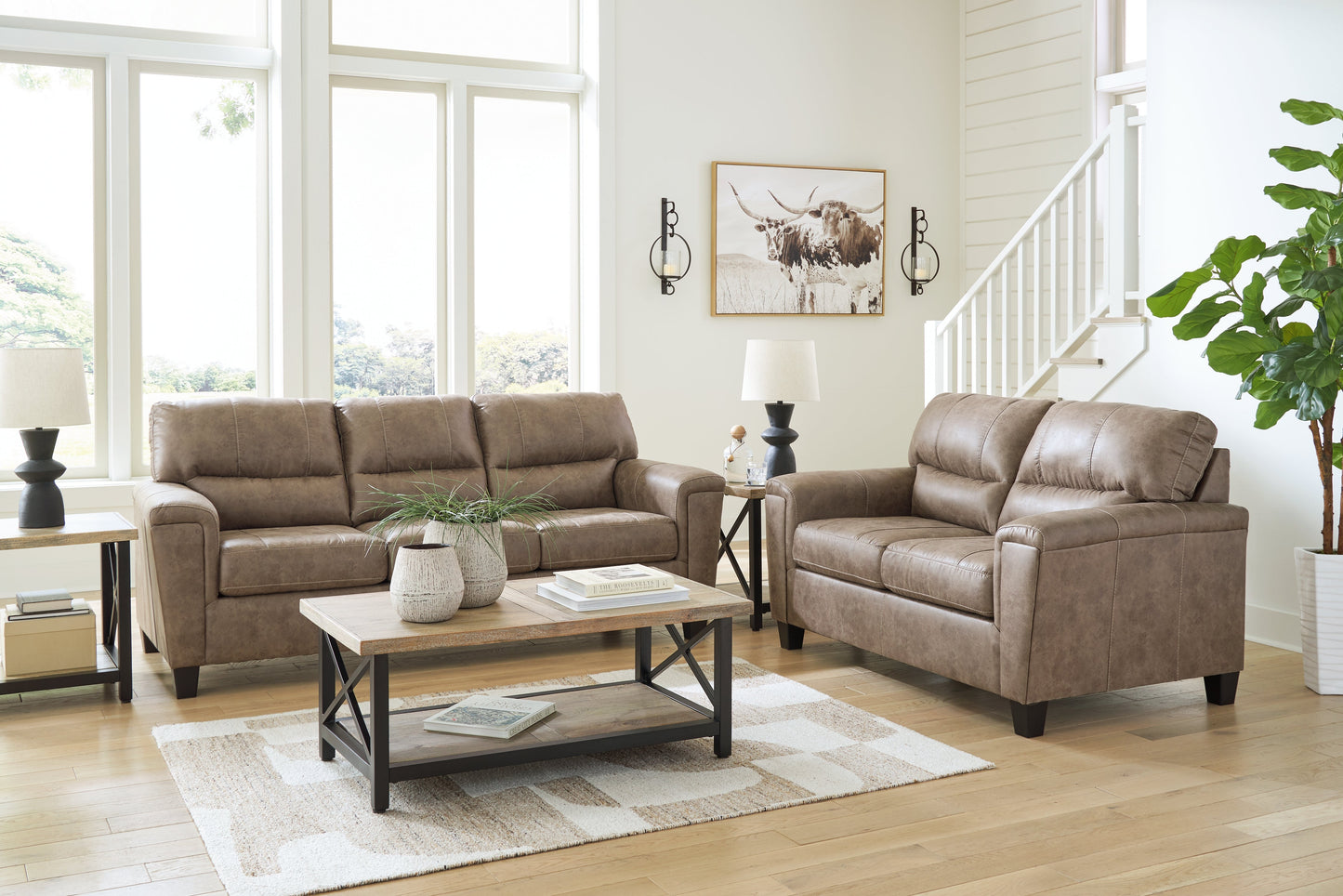 Navi Fossil Sofa and Loveseat