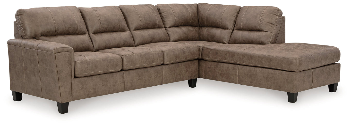 Navi Fossil 2pc Sectional Sofa Chaise