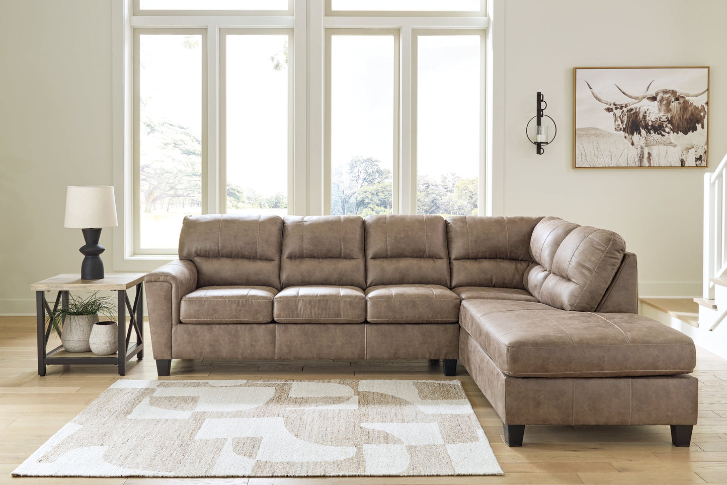 Navi Fossil 2pc Sectional Sofa Chaise