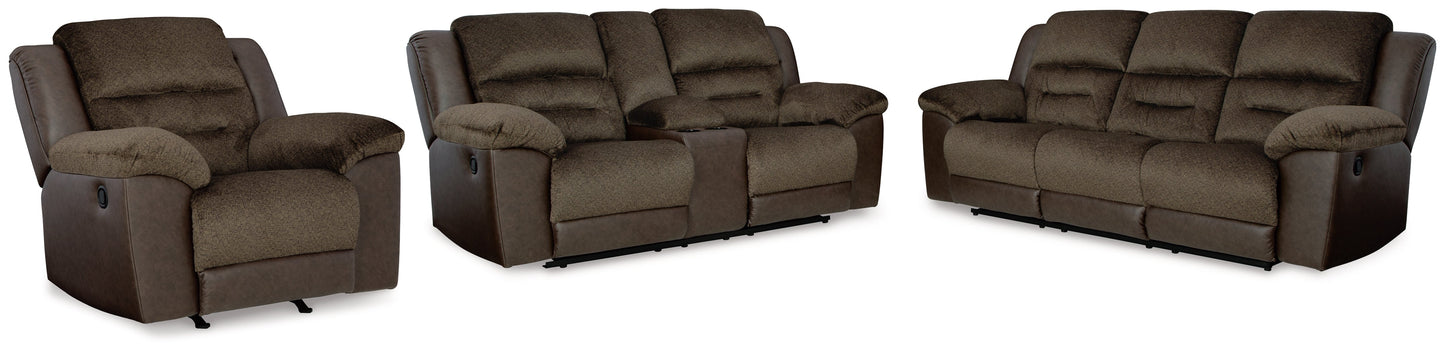 Dorman Reclining Sofa, Loveseat and Recliner