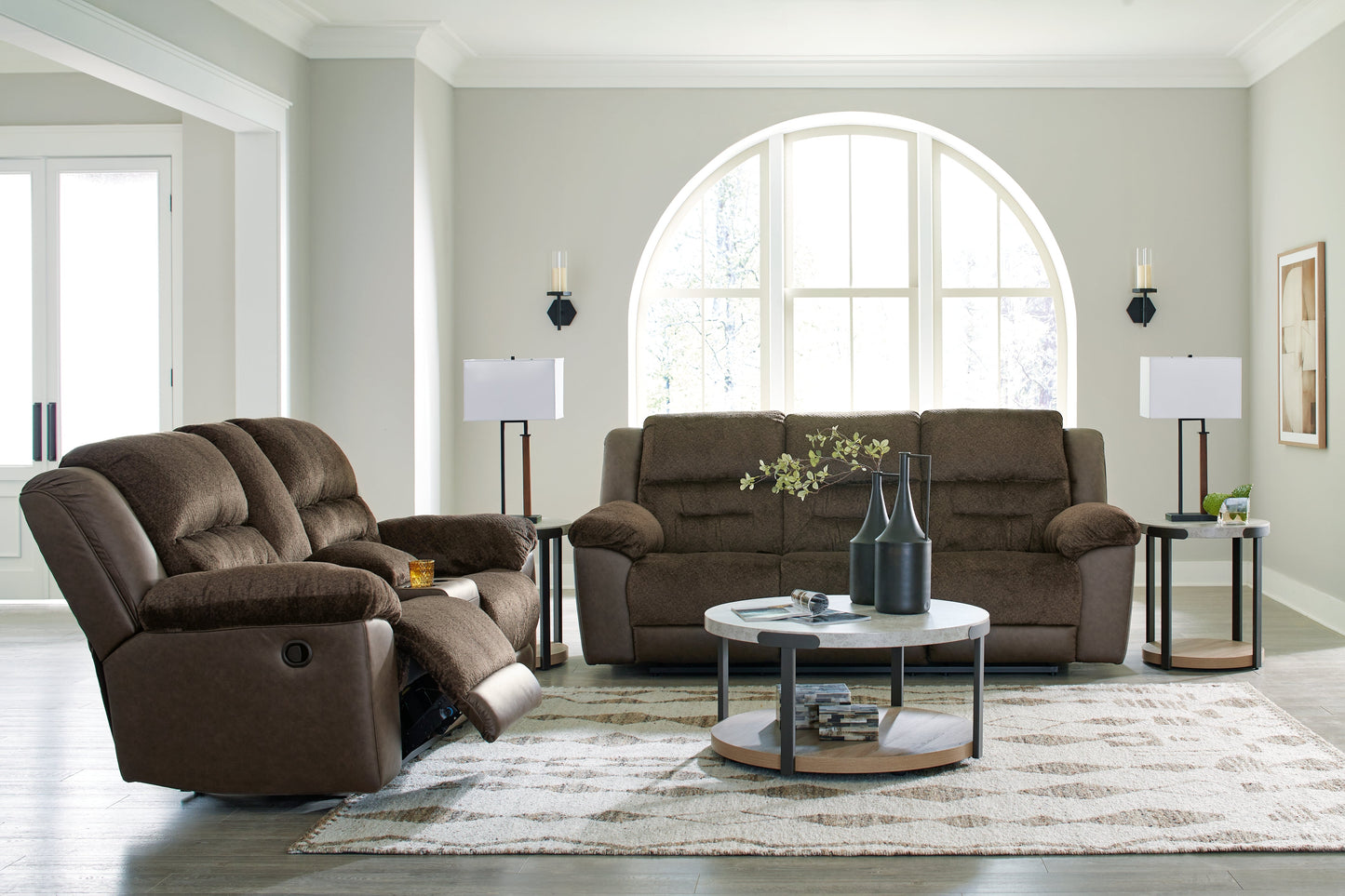 Dorman Reclining Sofa and Loveseat