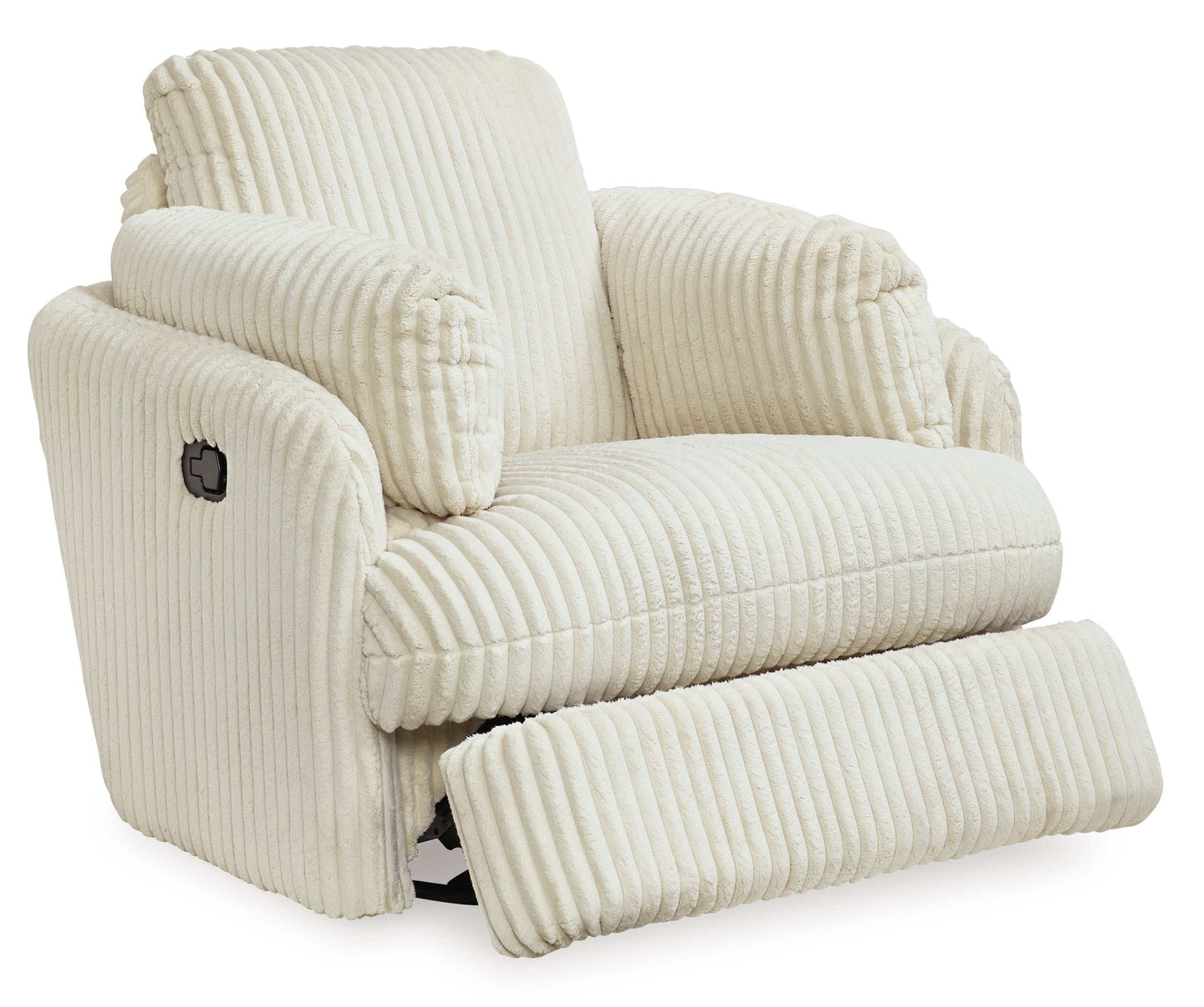 Tie-Breaker Ivory Swivel Glider Recliner