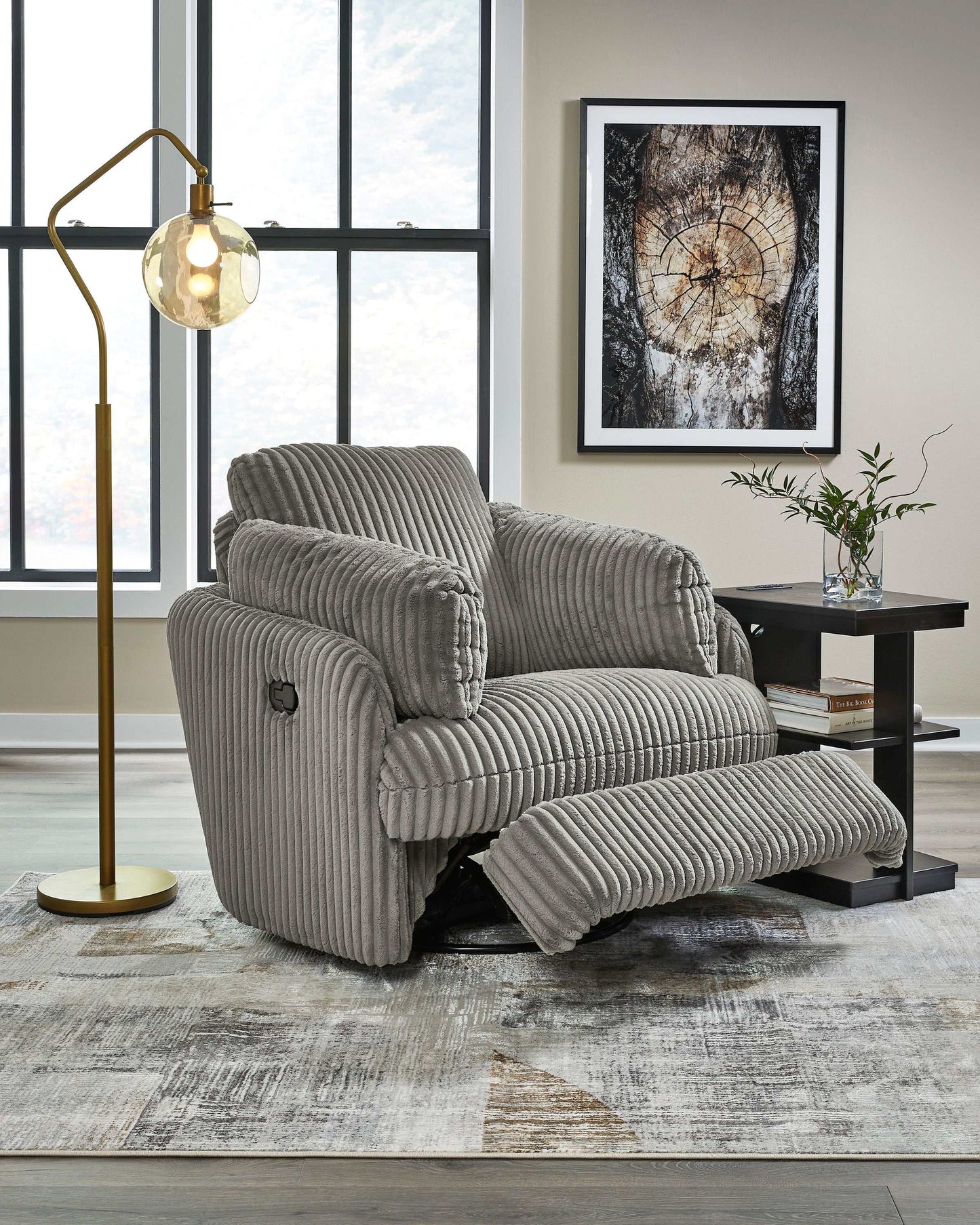 Tie-Breaker Fog Swivel Glider Recliner