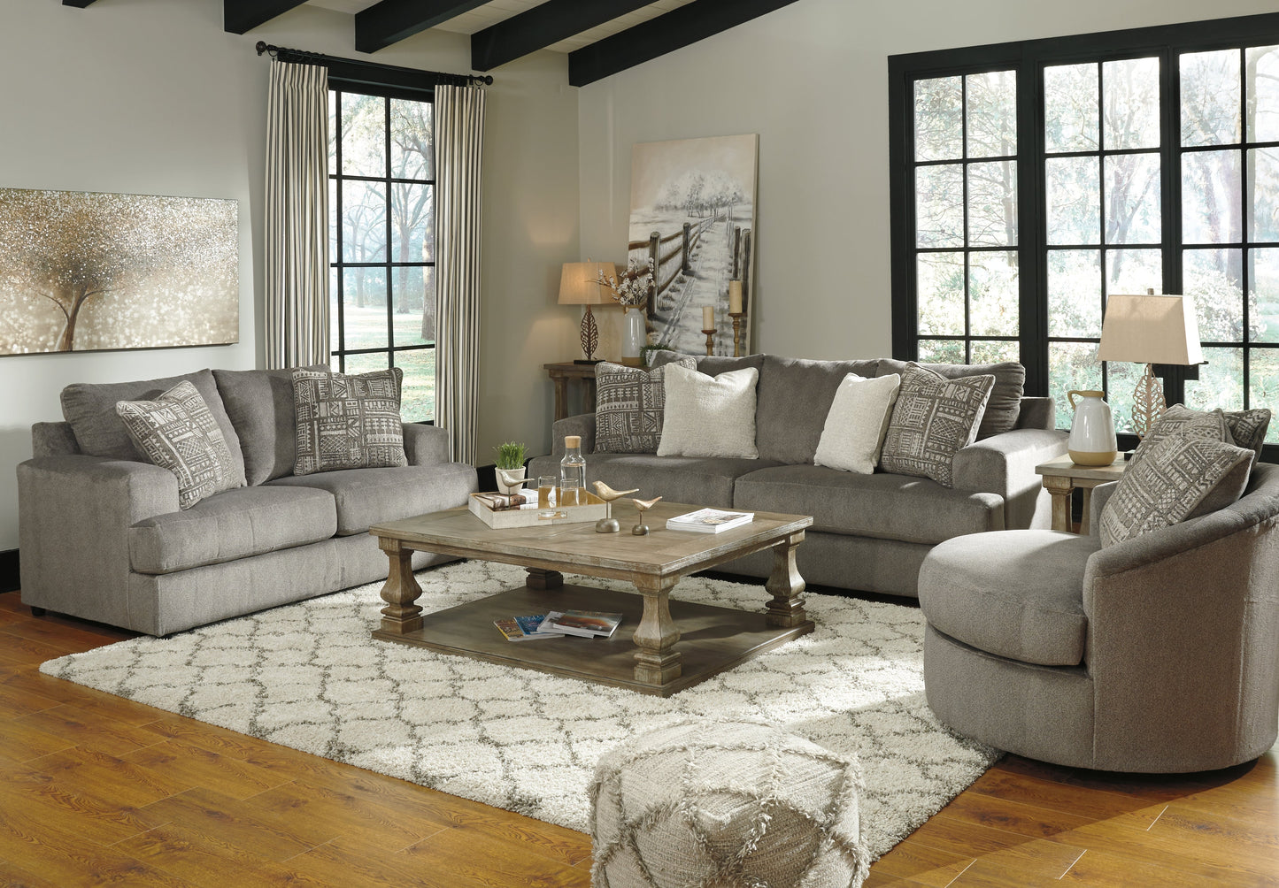 Soletren Ash Sofa, Loveseat and Accent Chair