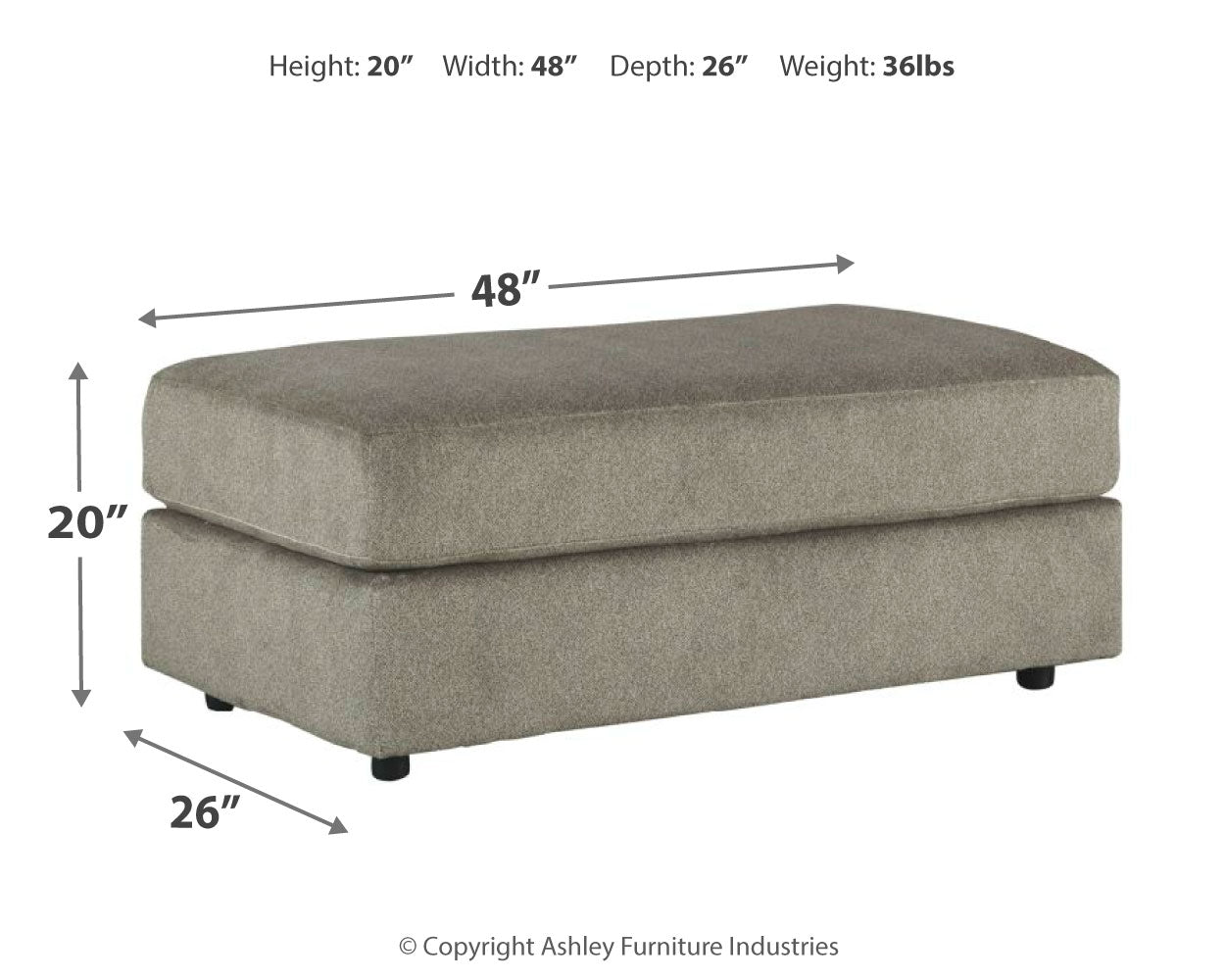 Soletren Ash Oversized Chair and Ottoman