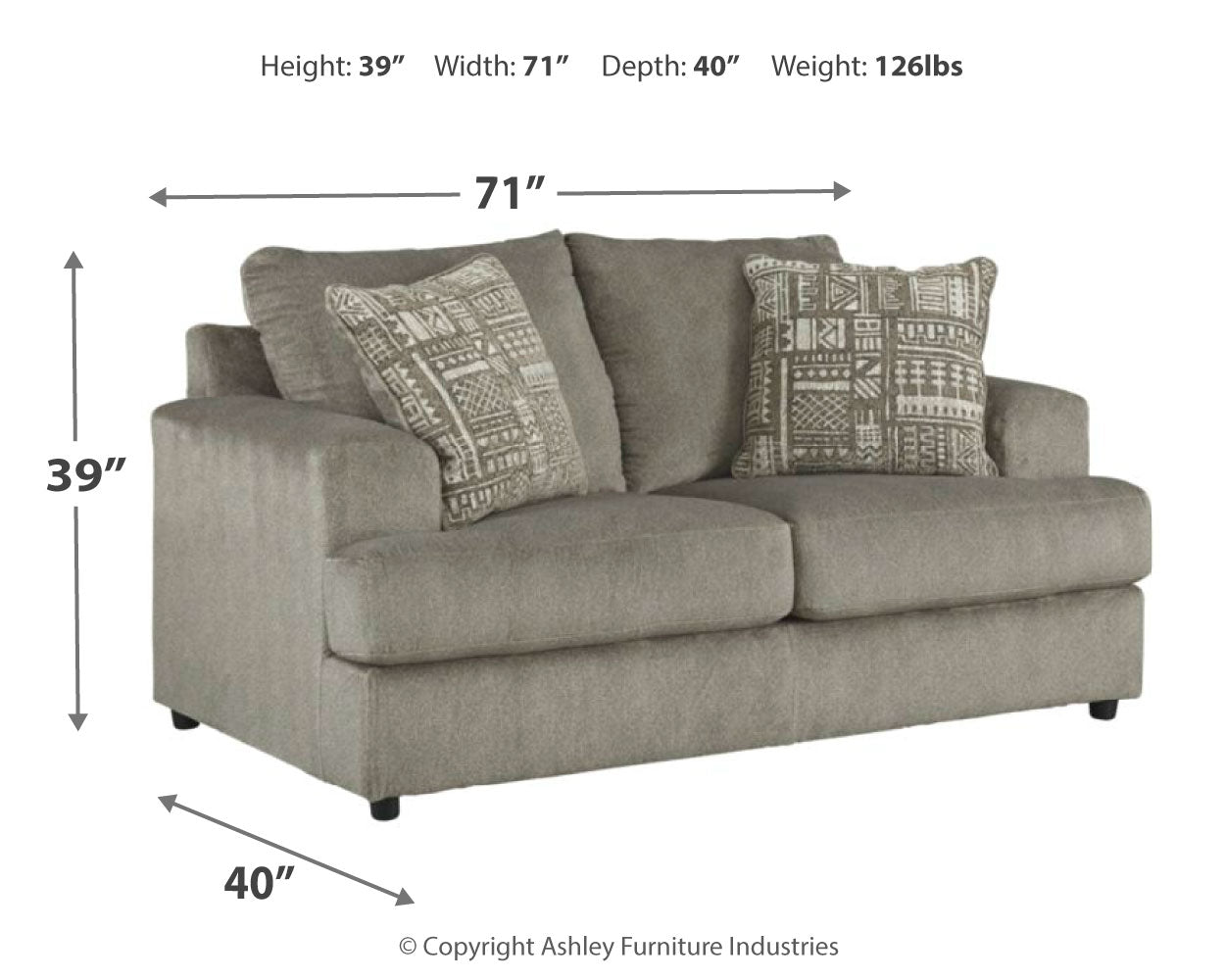 Soletren Ash Sofa and Loveseat with Chair and Ottoman