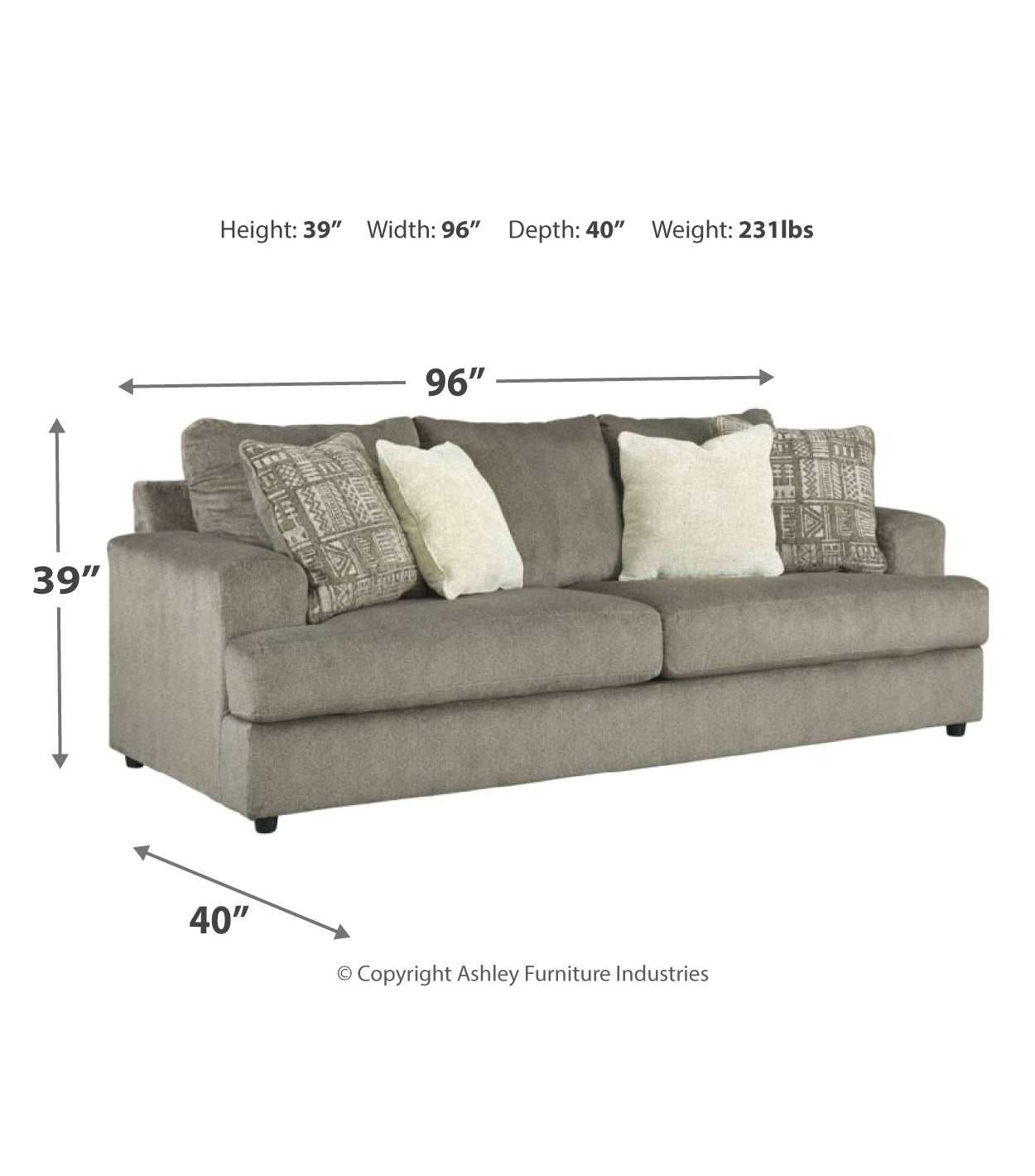 Soletren Ash Queen Sofa Sleeper