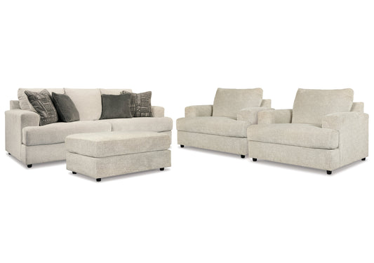 Soletren Stone Sofa, 2 Chairs, and Ottoman