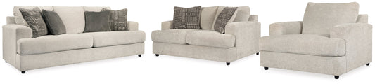 Soletren Stone Sofa, Loveseat and Oversized Chair