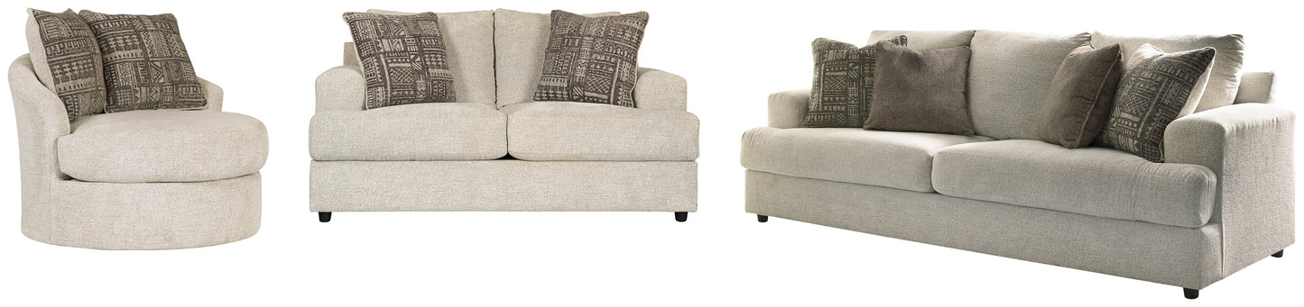 Soletren Stone Sofa, Loveseat and Accent Chair