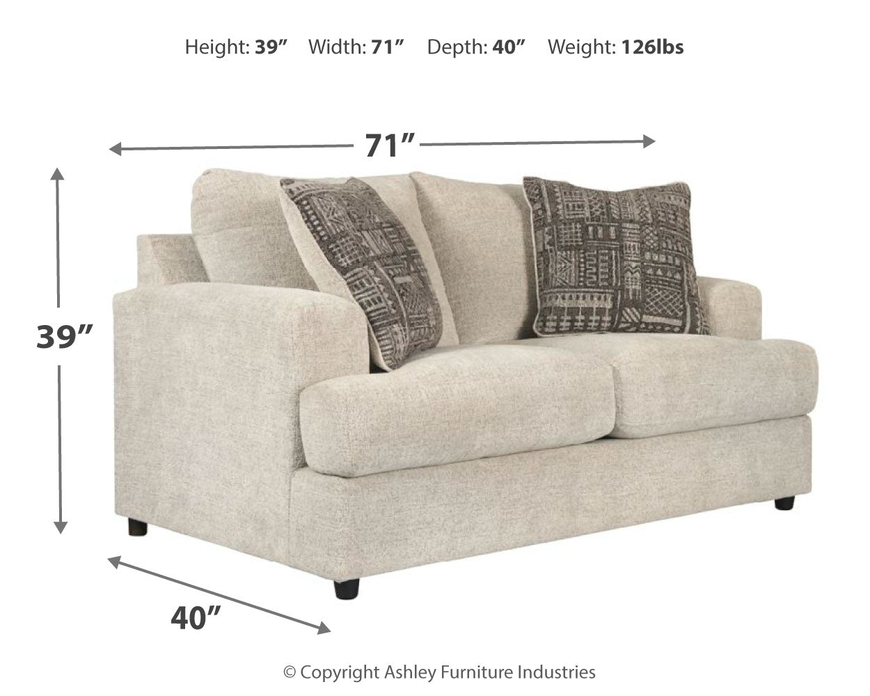 Soletren Stone Sofa, Loveseat, Oversized Chair and Ottoman