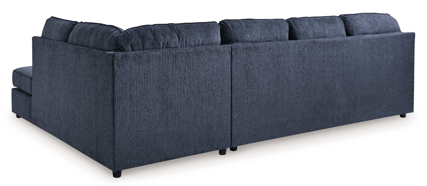 Albar Place Cobalt 2pc Sectional w/ RAF Corner Chaise